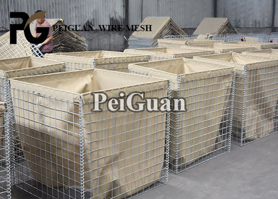 Mil 7 2m  explosionproof τοίχος κιβωτίων Gabion άμμου ενωμένος στενά εμπόδιο